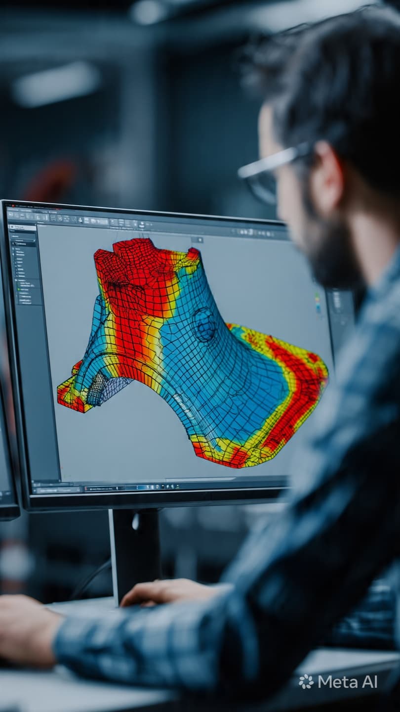 Finite Element Analysis stress concentration mesh plot